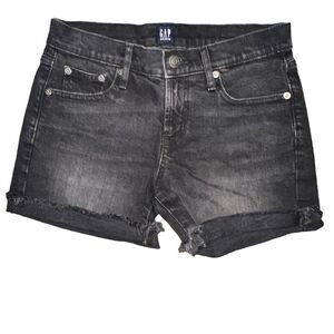 GAP DENIM SHORTS PRE-OWNED WITH RAW HEM SIZE 25 REGULAR ZIPPER CLOSING